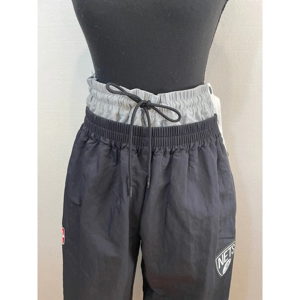 Nike x‎ AMBUSH DB8589-010 Nets NBA Tearaway Pants Black/White Womens Size M